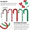 1170 Pieces Christmas Tri Beaded Ornament Kit Christmas DIY Craft Bead Includes 1140 Plastic Tri-shaped Beads 30 Chenille Stems Wreath Candy Cane for Christmas Xmas DIY Holiday Tree Hanging Decoration